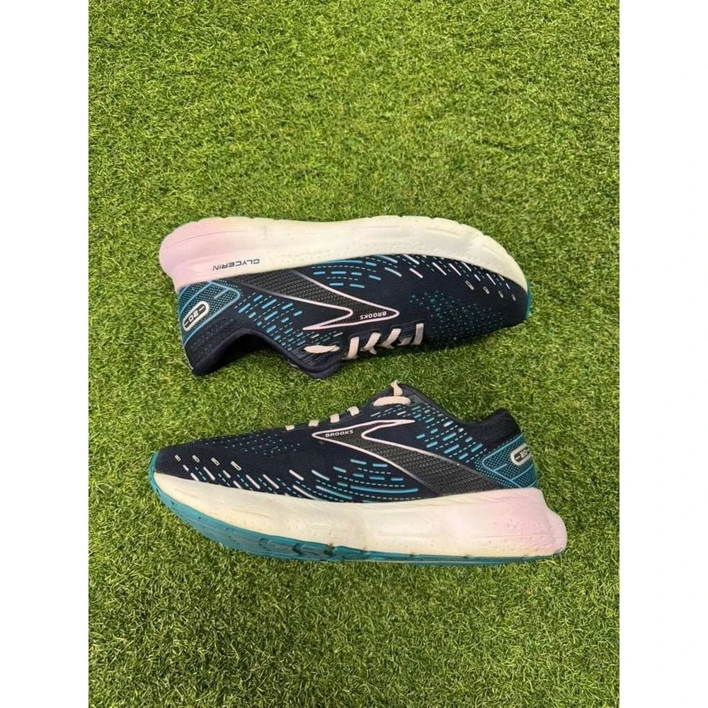 Brooks Glycerin 20 1203691B499 Womens 8.5 B Running‎ Shoes Black Blue Sneakers